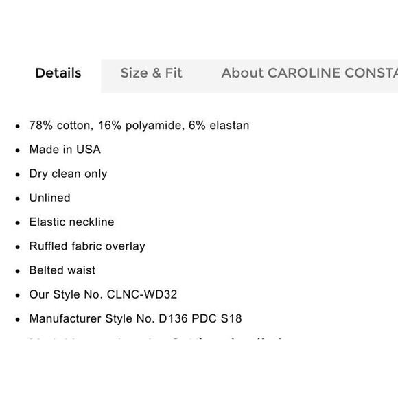 Caroline Constas Rhea Polka Dot One Shoulder Gown Sz M Ruffle Lightweight Belted - Picture 10 of 11